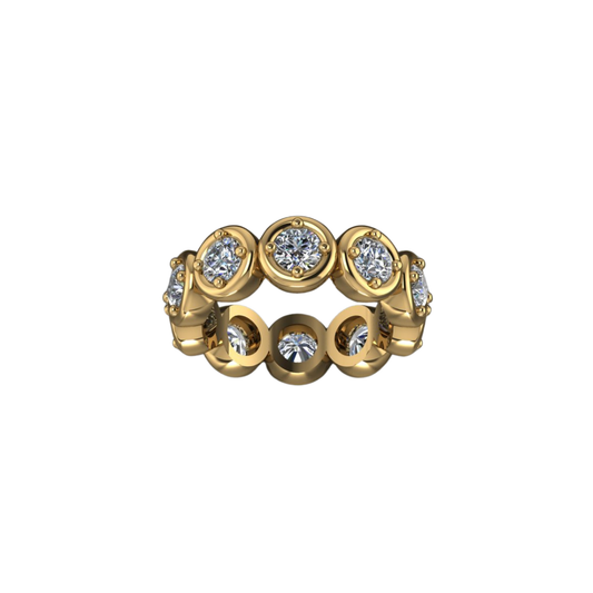 Compass Set Diamond Eternity Band – Henri Noël