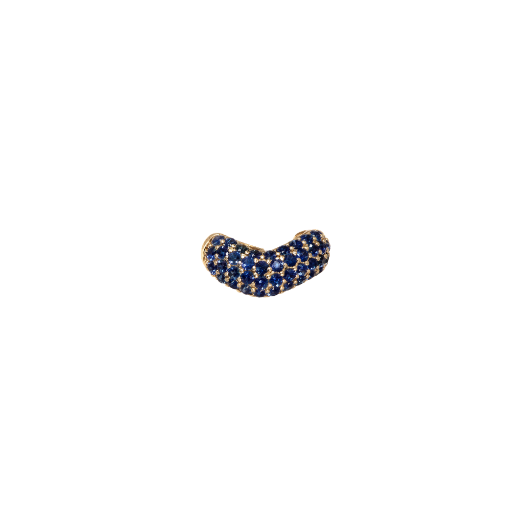 Curved Blue Sapphire Ear Cuff – Henri Noël