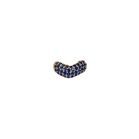 Curved Blue Sapphire Ear Cuff – Henri Noël