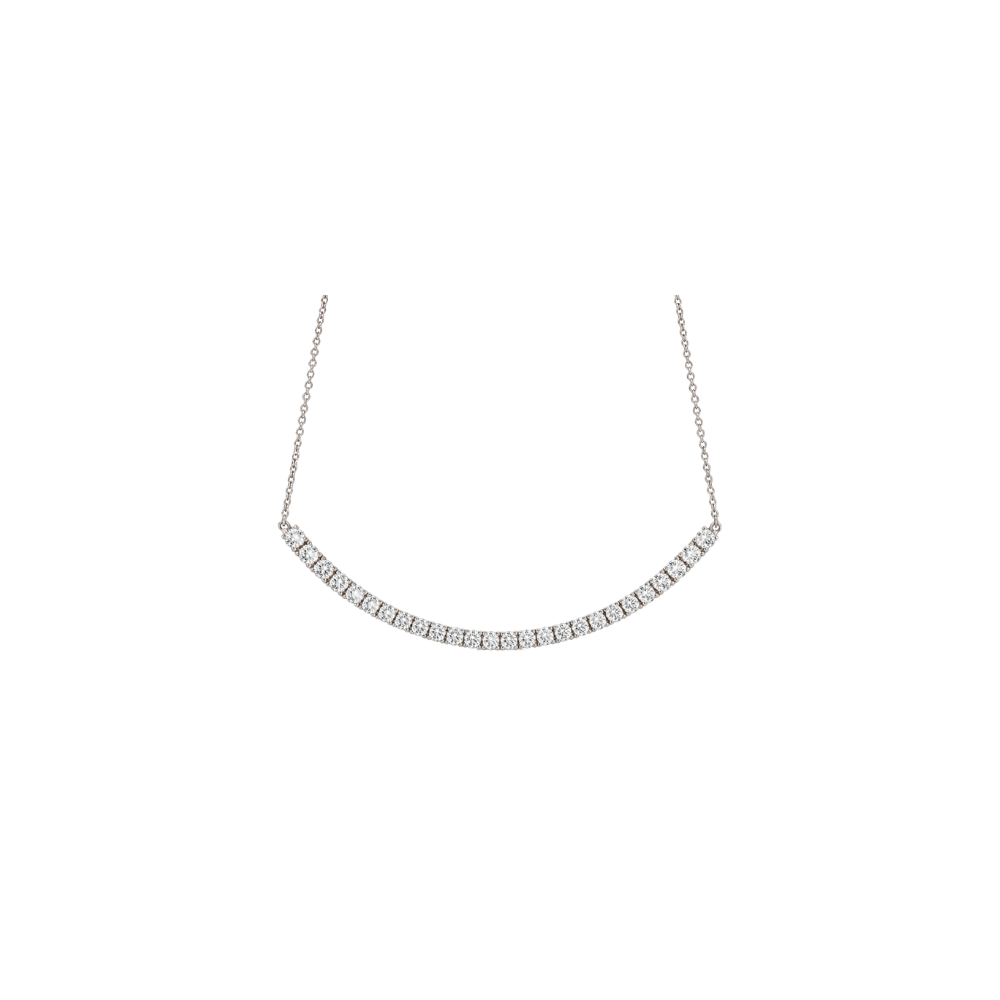 Curved Diamond Line Necklace – Henri Noël