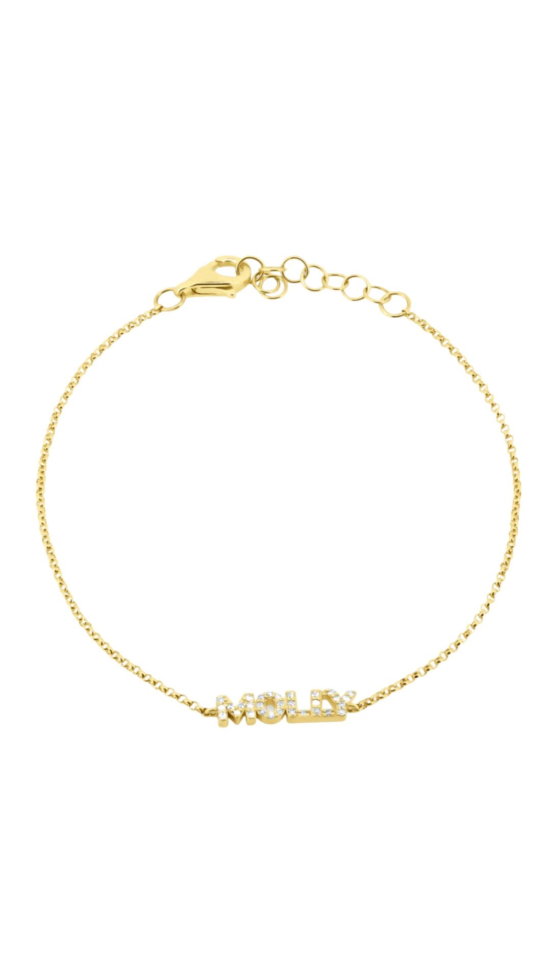 Custom Diamond Name Bracelet – Henri Noël