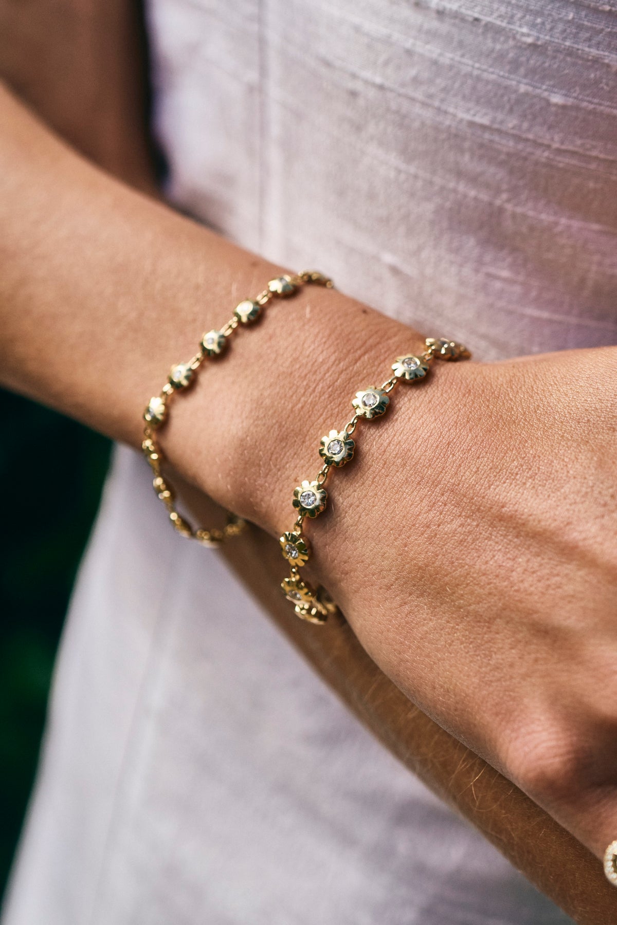 Daisy Scalloped Tennis Bracelet – Henri Noël