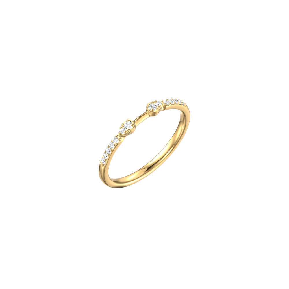 Diamond Duet Pavé Stacking Band – Henri Noël