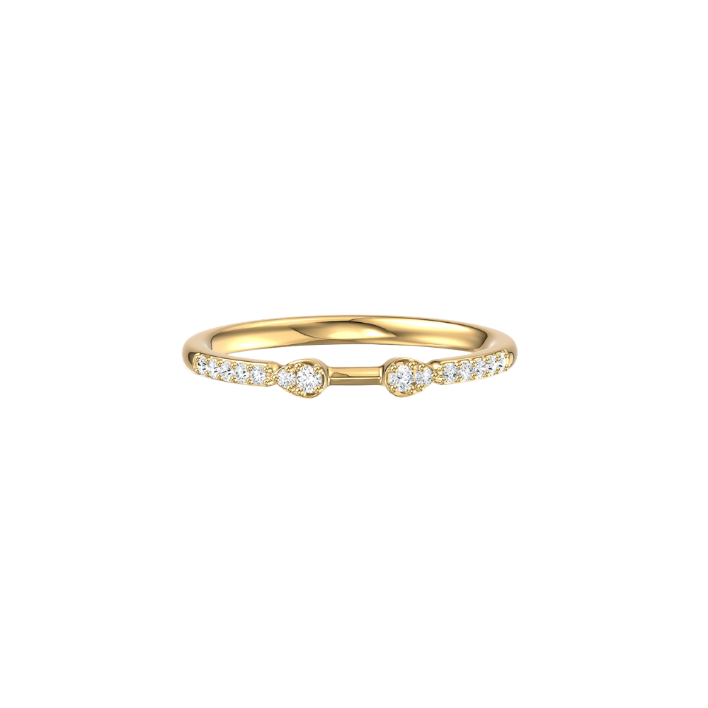 Diamond Duet Pavé Stacking Band – Henri Noël