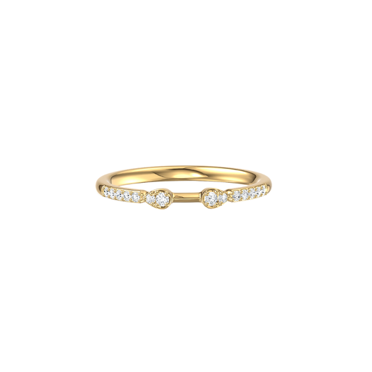 Diamond Duet Pavé Stacking Band