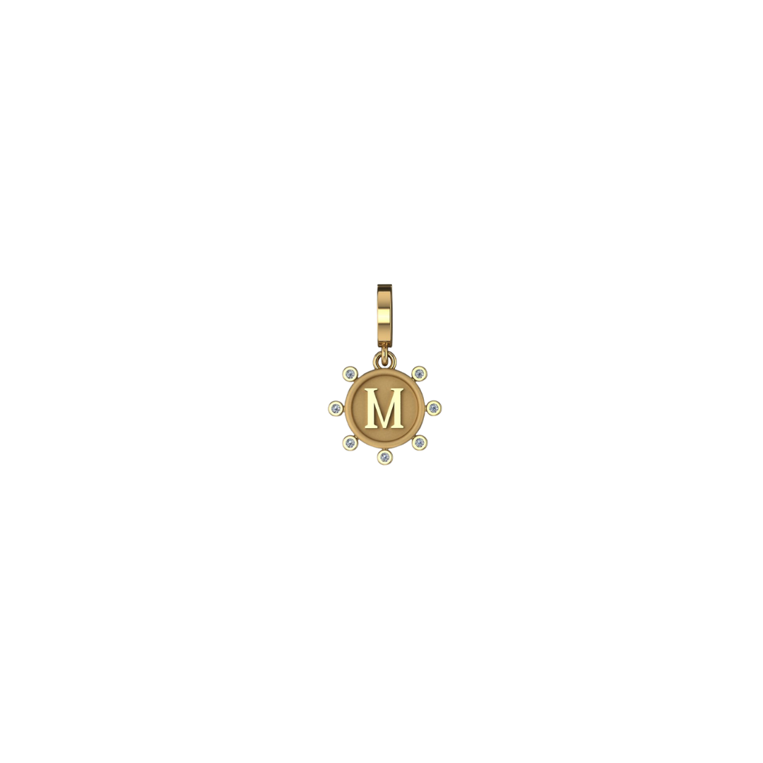 Diamond Initial Charm – Henri Noël