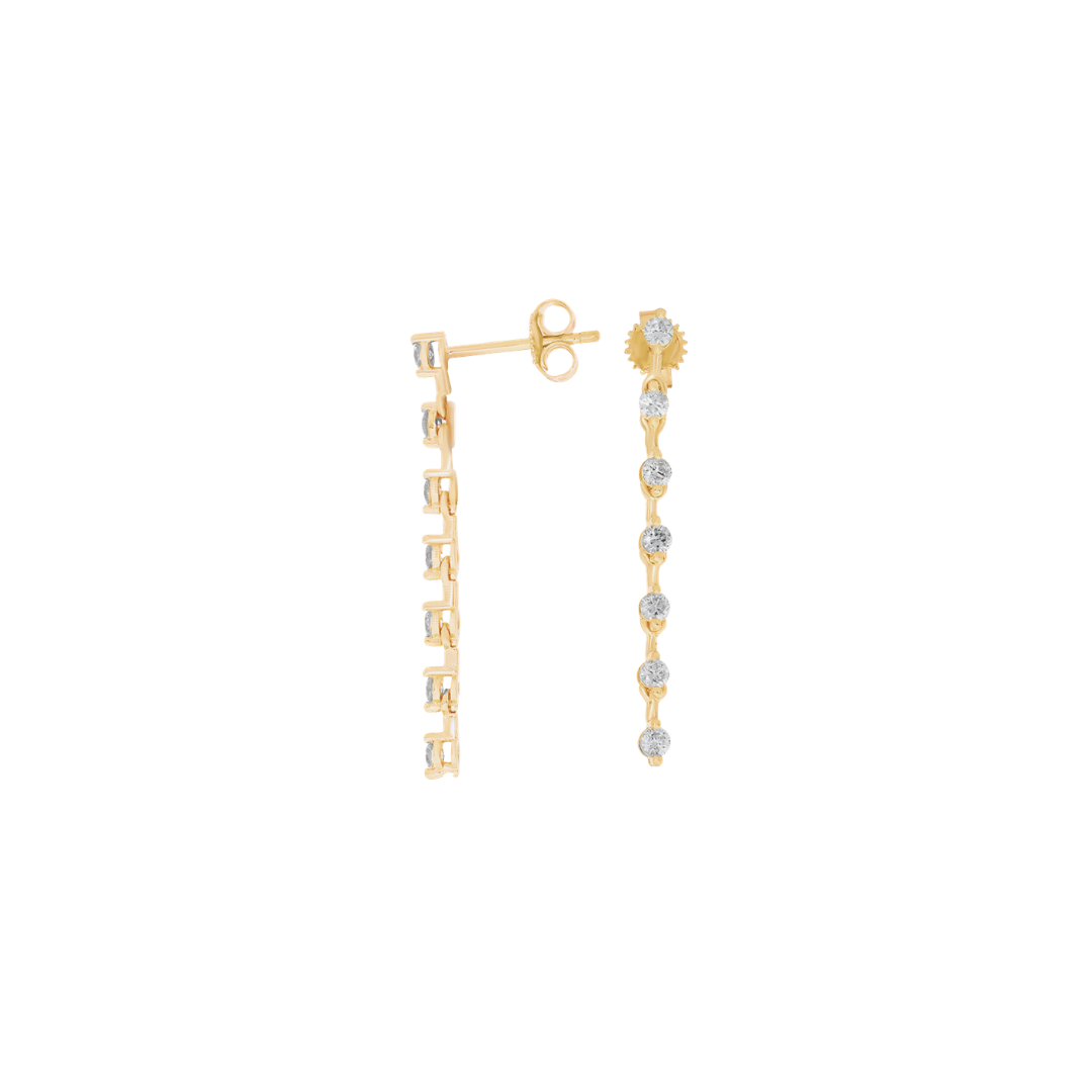 Diamond Prong Drop Earrings – Henri Noël