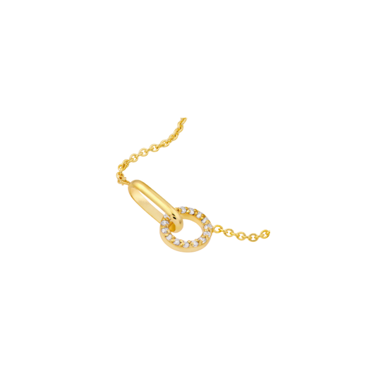 Diamond Round and Oval Link Pendant Necklace – Henri Noël