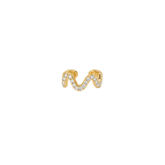 Diamond Wavy Line Ear Cuff – Henri Noël