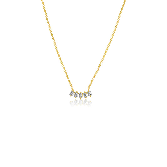 Diamond Baguette Drop Necklace – Henri Noël