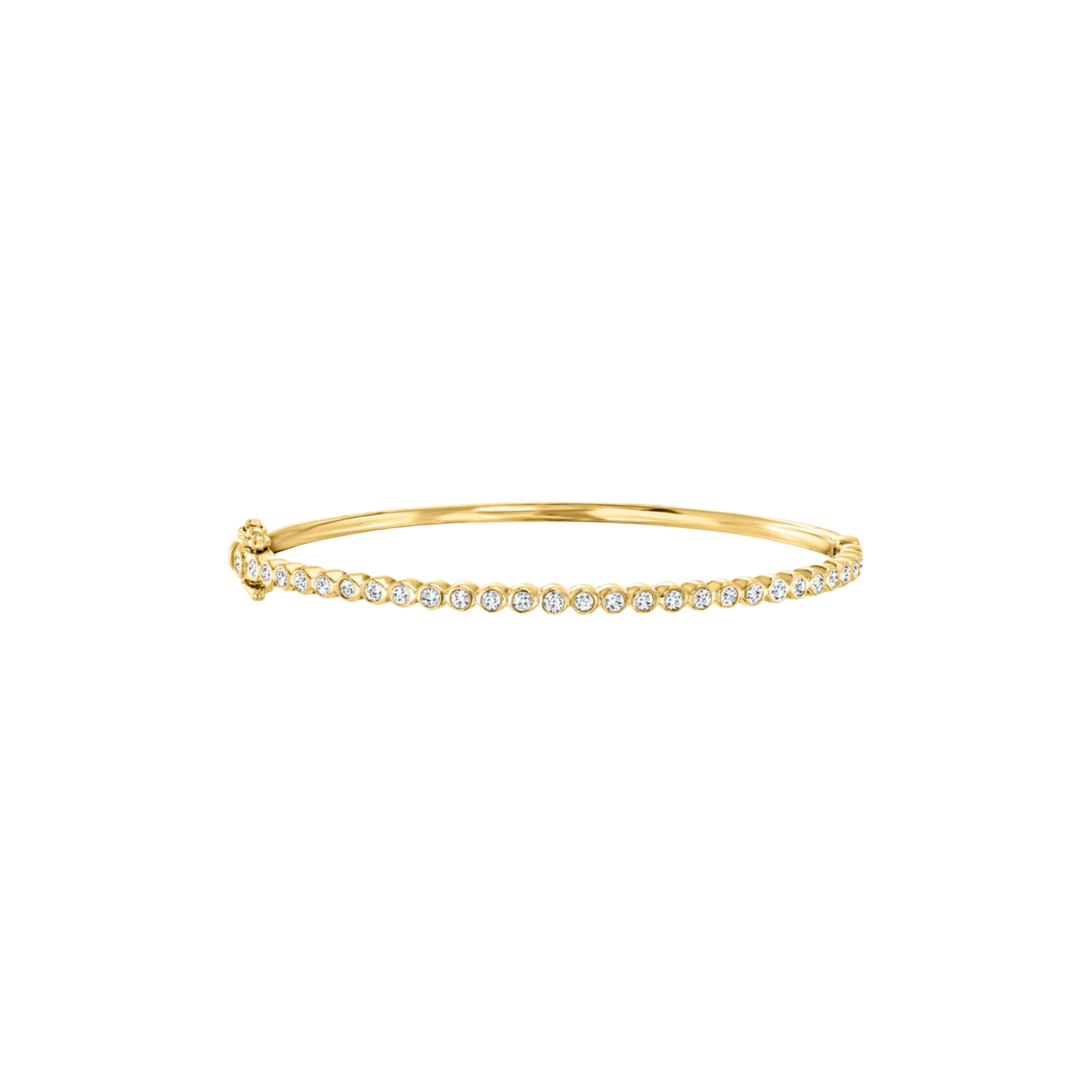 Diamond Bezel Bangle – Henri Noël