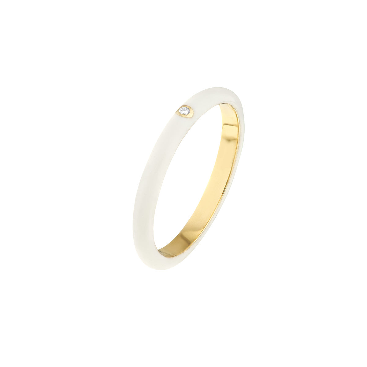 Diamond Bezel Enamel Ring – Henri Noël