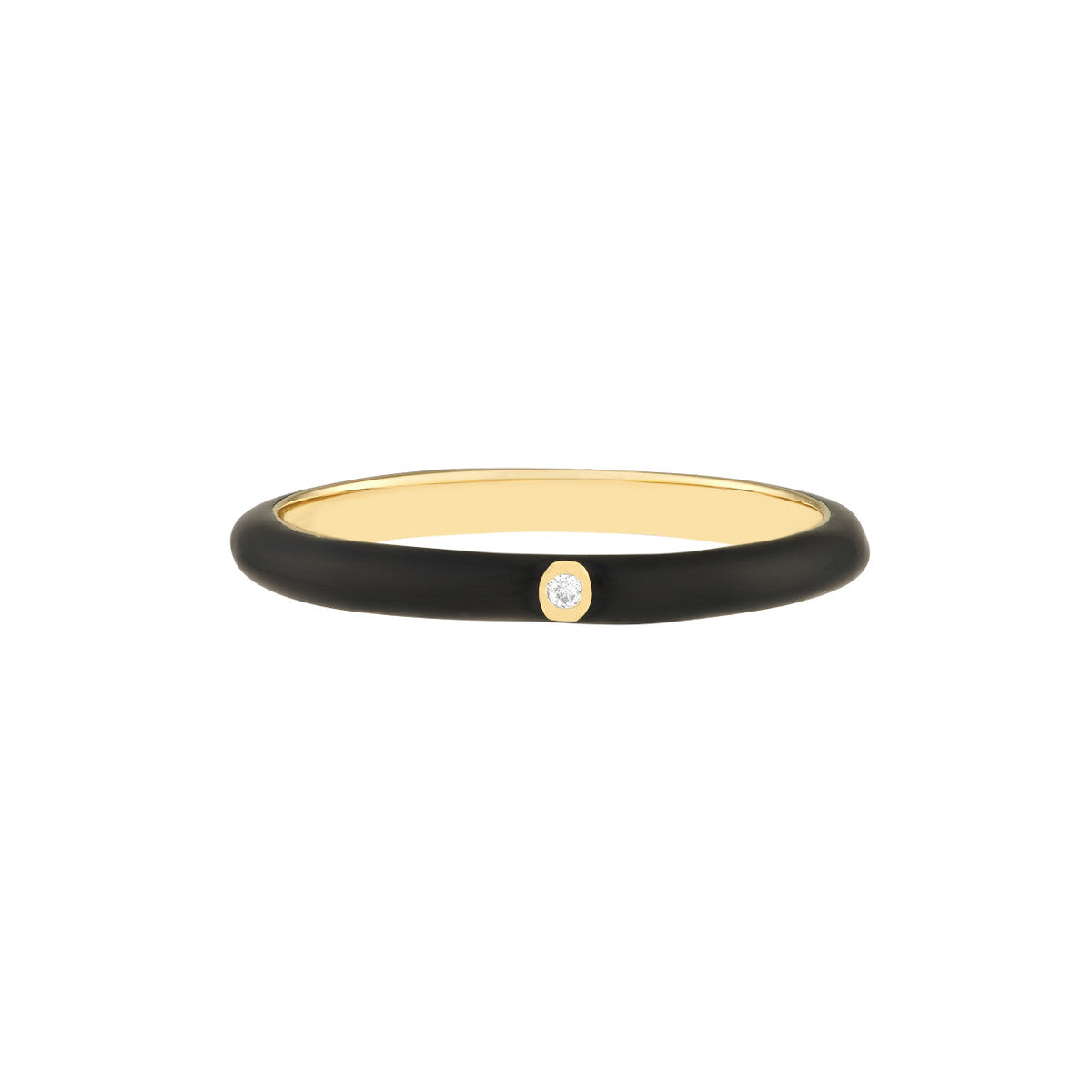 Diamond Bezel Enamel Ring – Henri Noël