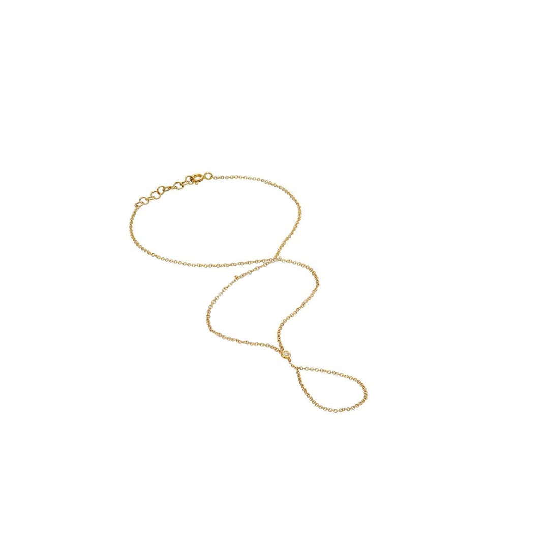 Diamond Bezel Hand Chain – Henri Noël