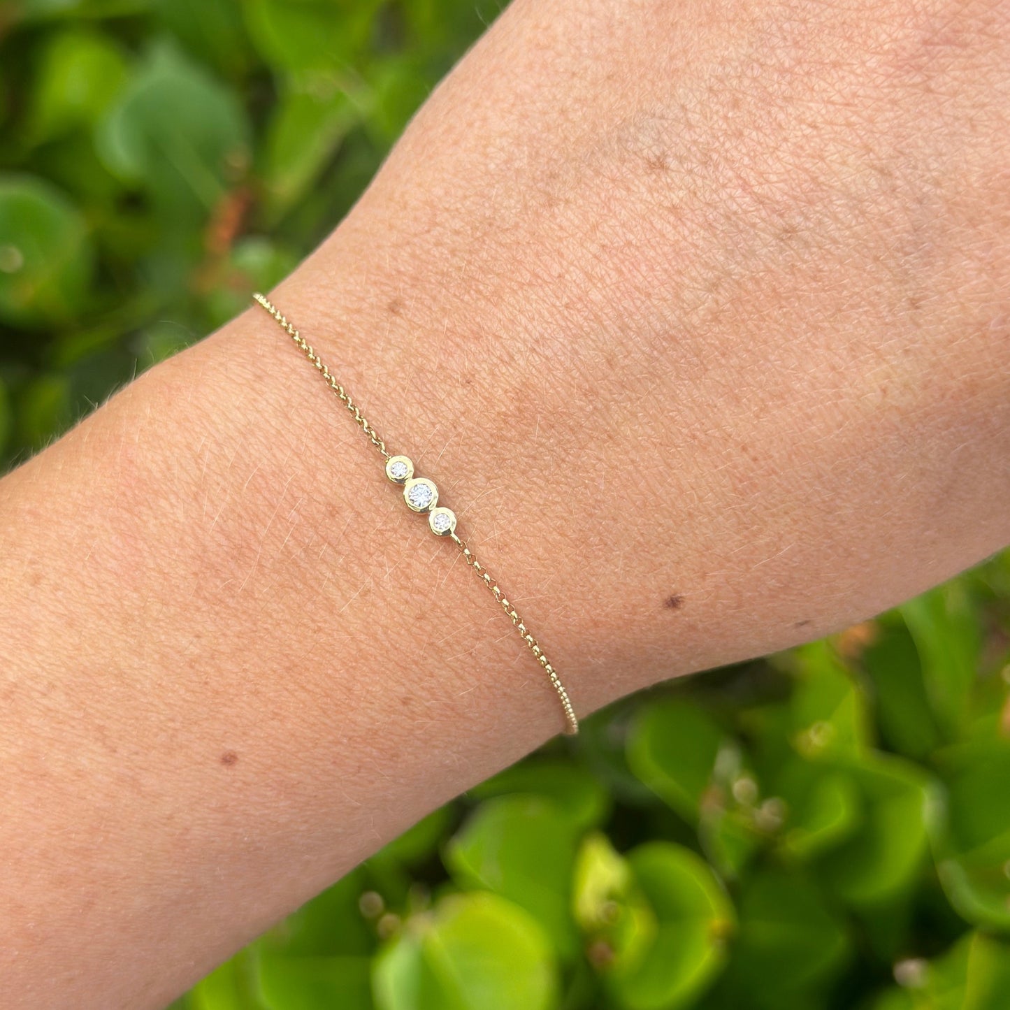 Diamond Bezel Set Trio Bracelet – Henri Noël