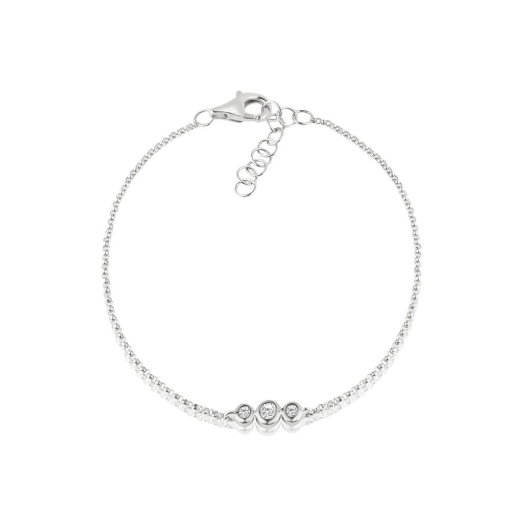 Diamond Bezel Set Trio Bracelet – Henri Noël