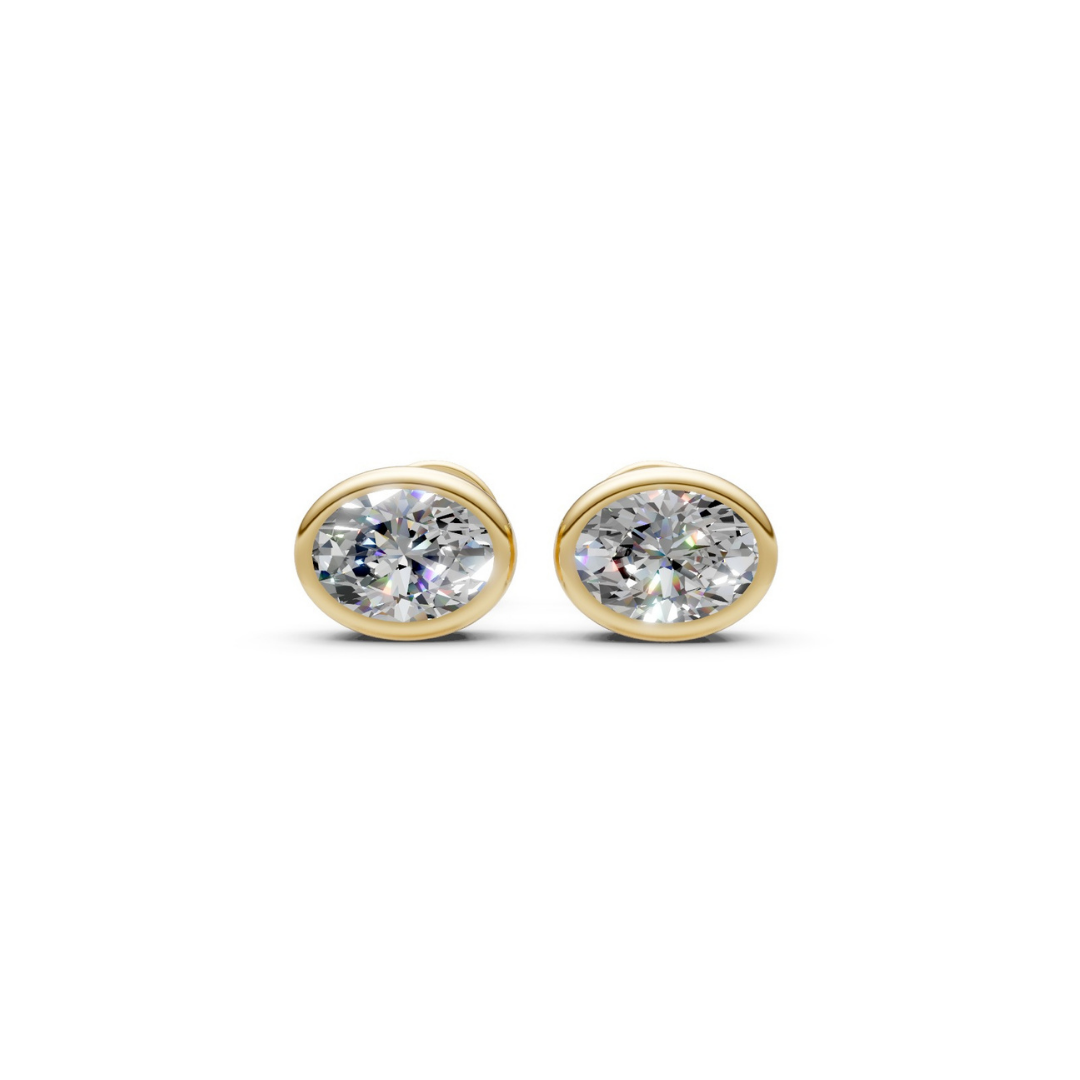 Diamond Bezel Studs – Henri Noël