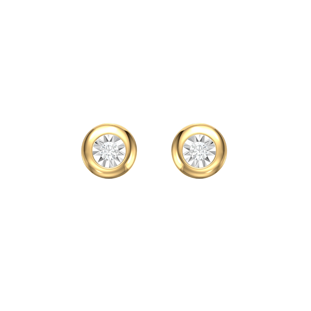 Diamond Bezel Studs – Henri Noël