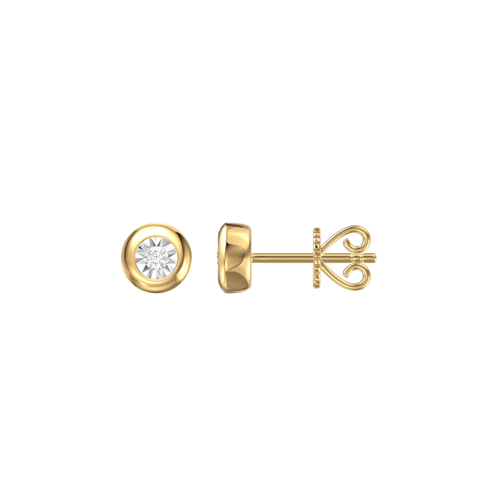 Diamond Bezel Studs – Henri Noël