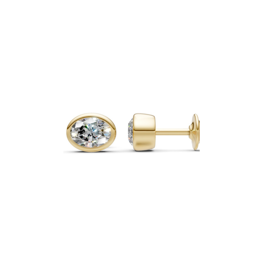 Diamond Bezel Studs – Henri Noël
