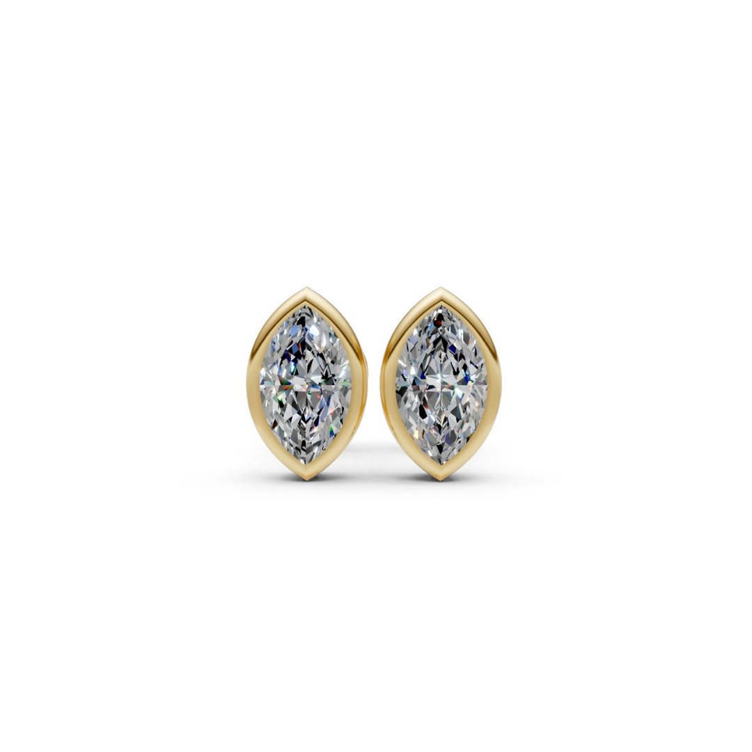 Diamond Bezel Studs – Henri Noël