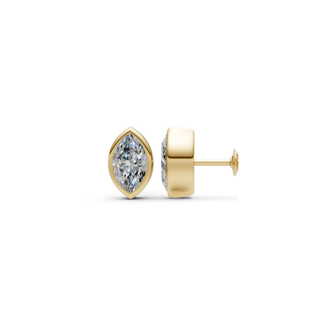 Diamond Bezel Studs – Henri Noël
