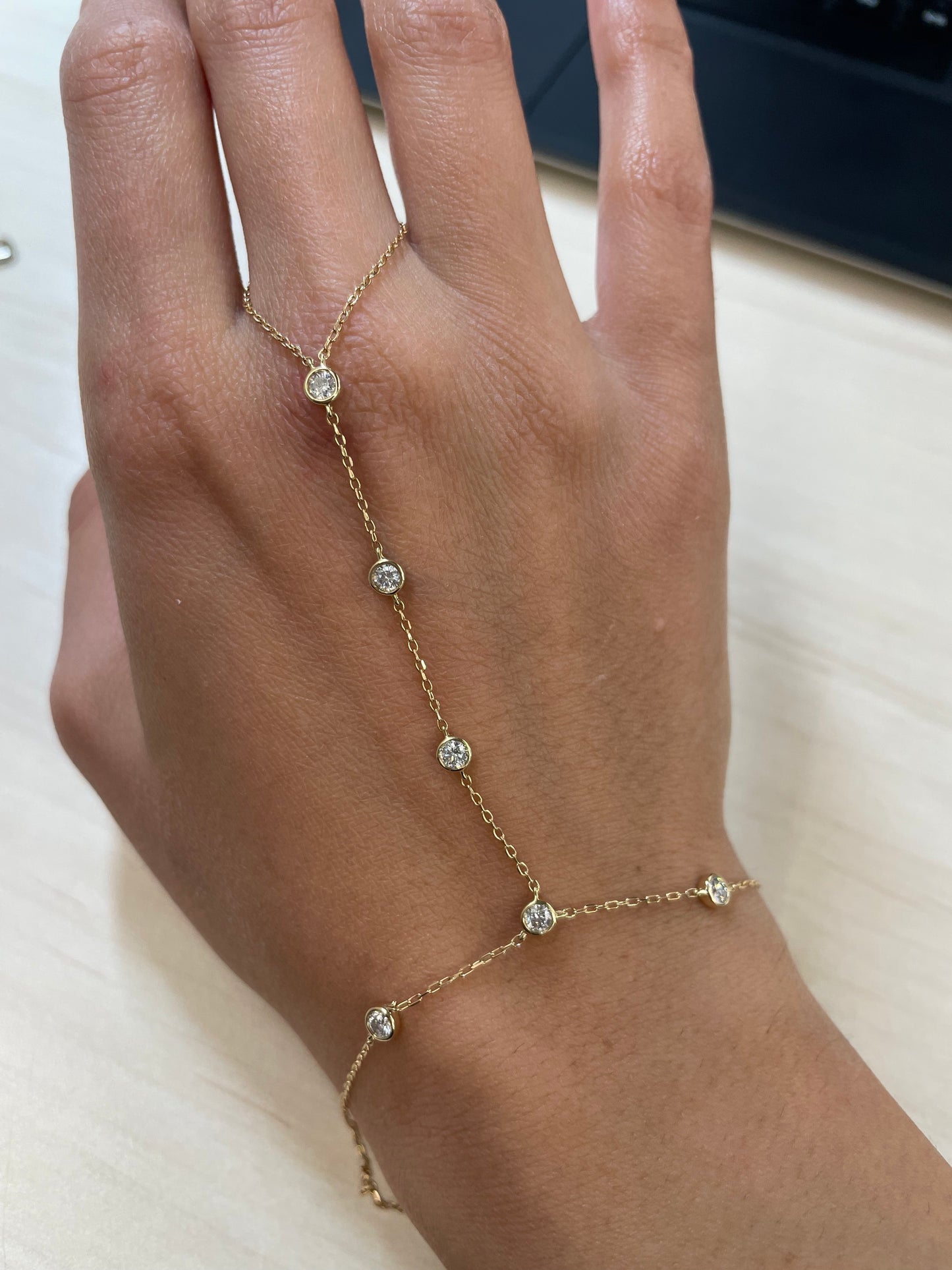 Diamond By The Inch Hand Chain – Henri Noël