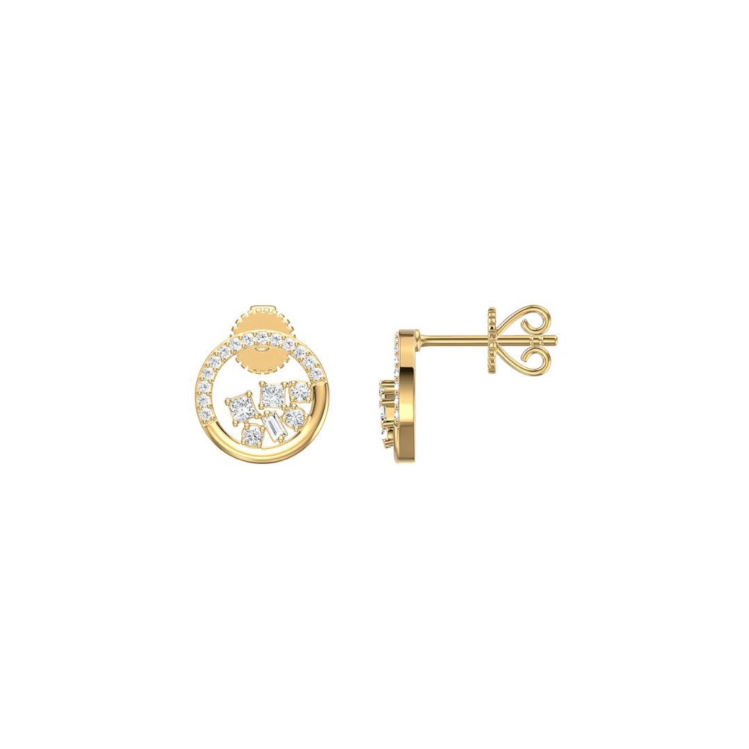 Diamond Circle Studs – Henri Noël