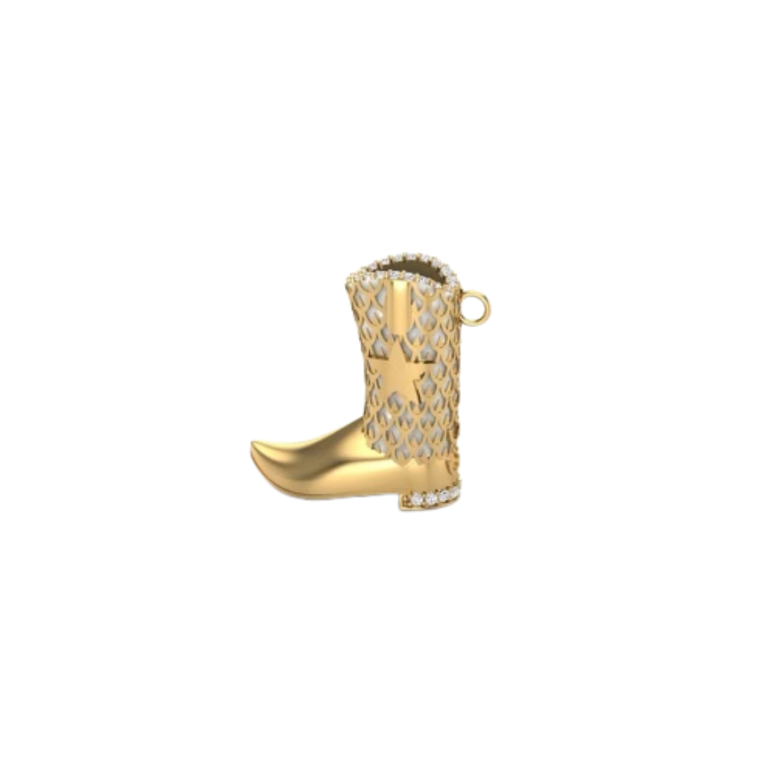 Diamond Cowgirl Boot Necklace – Henri Noël