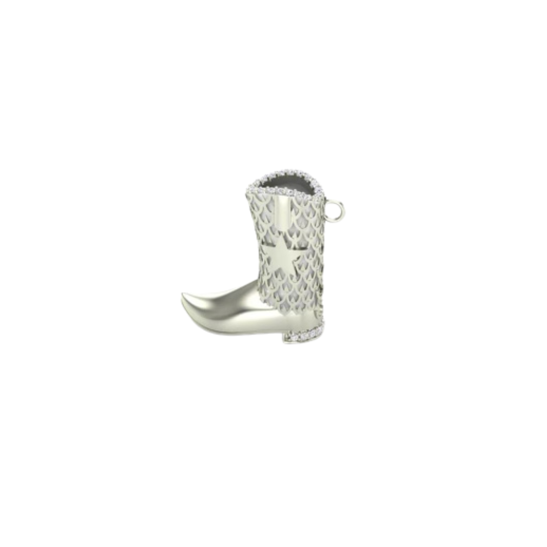 Diamond Cowgirl Boot Necklace – Henri Noël