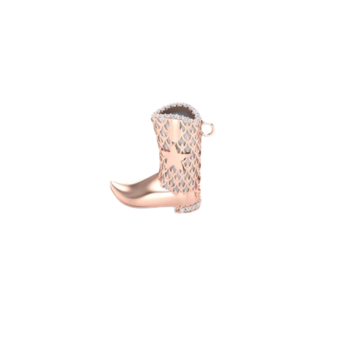 Diamond Cowgirl Boot Necklace – Henri Noël