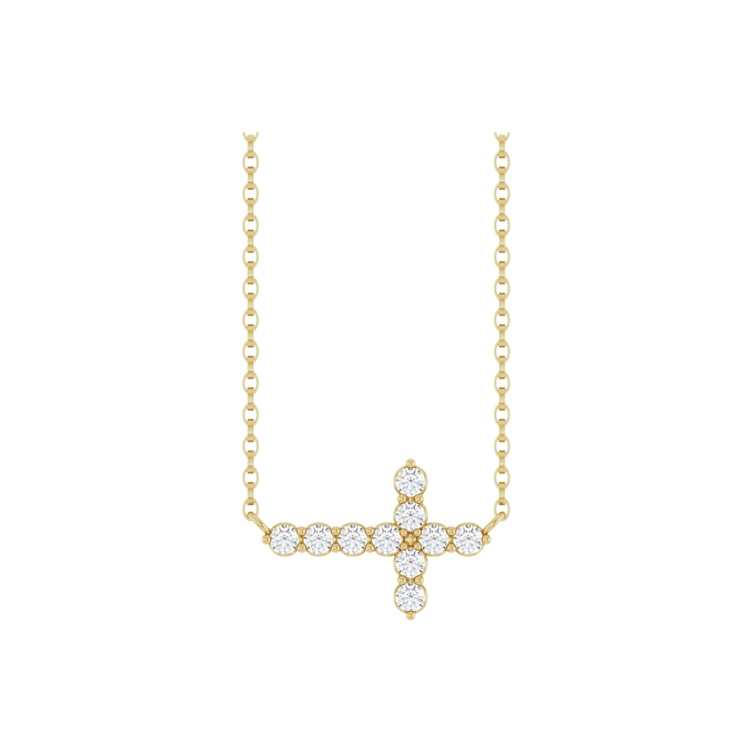 Diamond Cross Necklace – Henri Noël