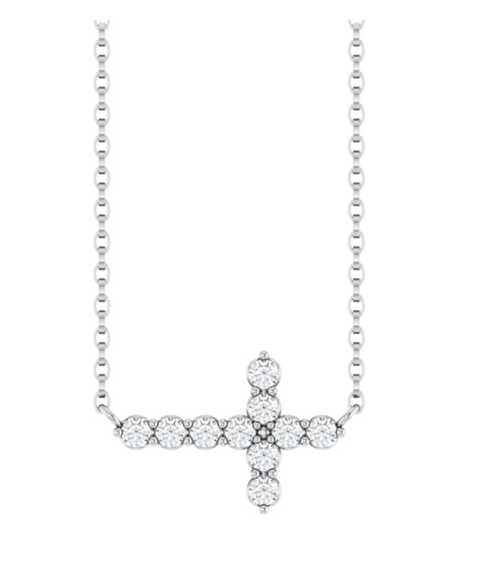 Diamond Cross Necklace – Henri Noël