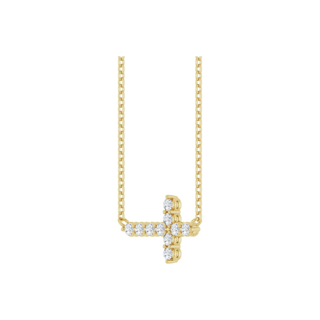 Diamond Cross Necklace – Henri Noël