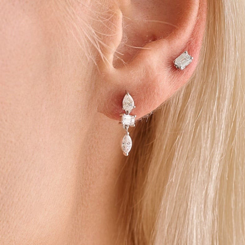 Diamond Fancy Shape Drop Earrings – Henri Noël