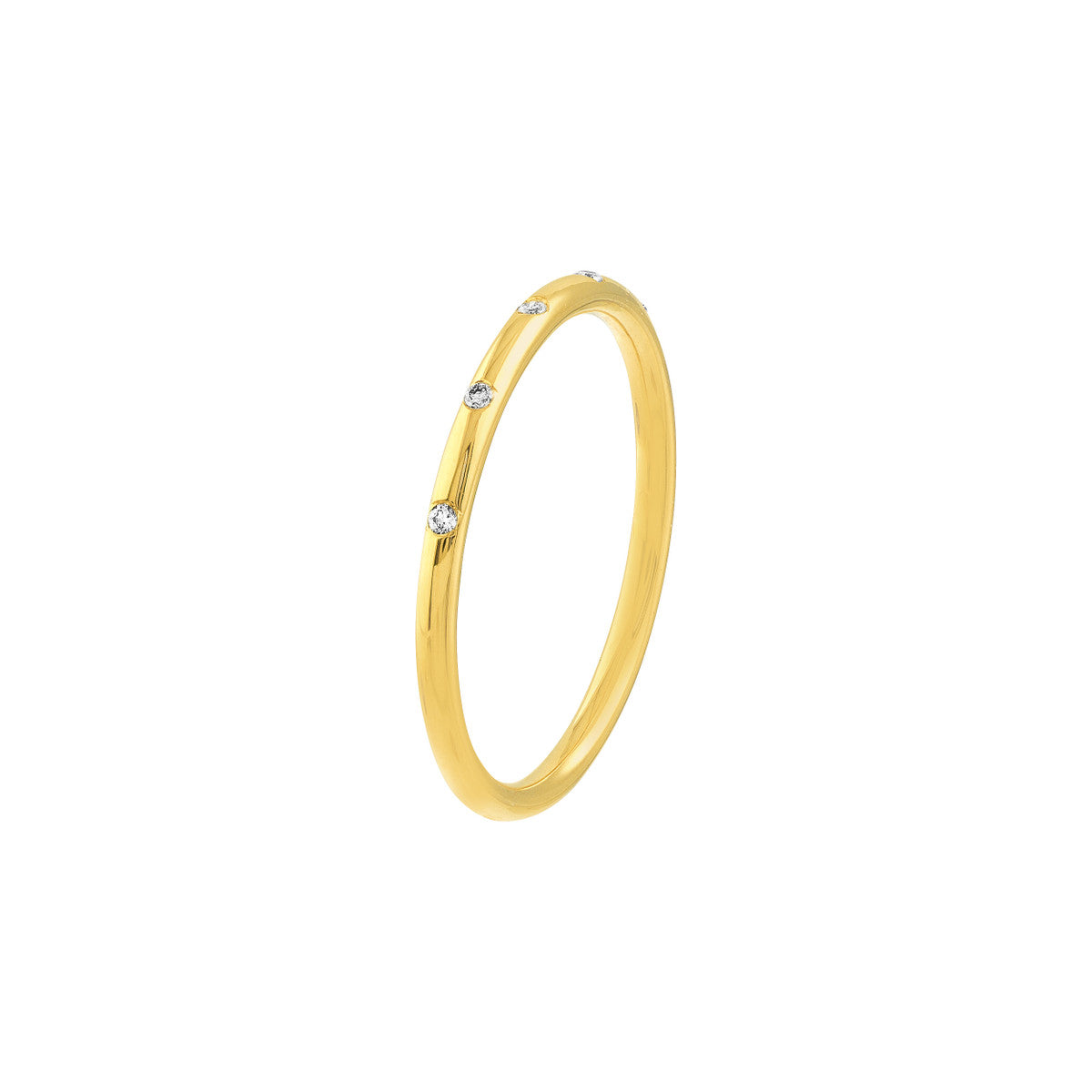 Diamond Flush Stacking Ring – Henri Noël