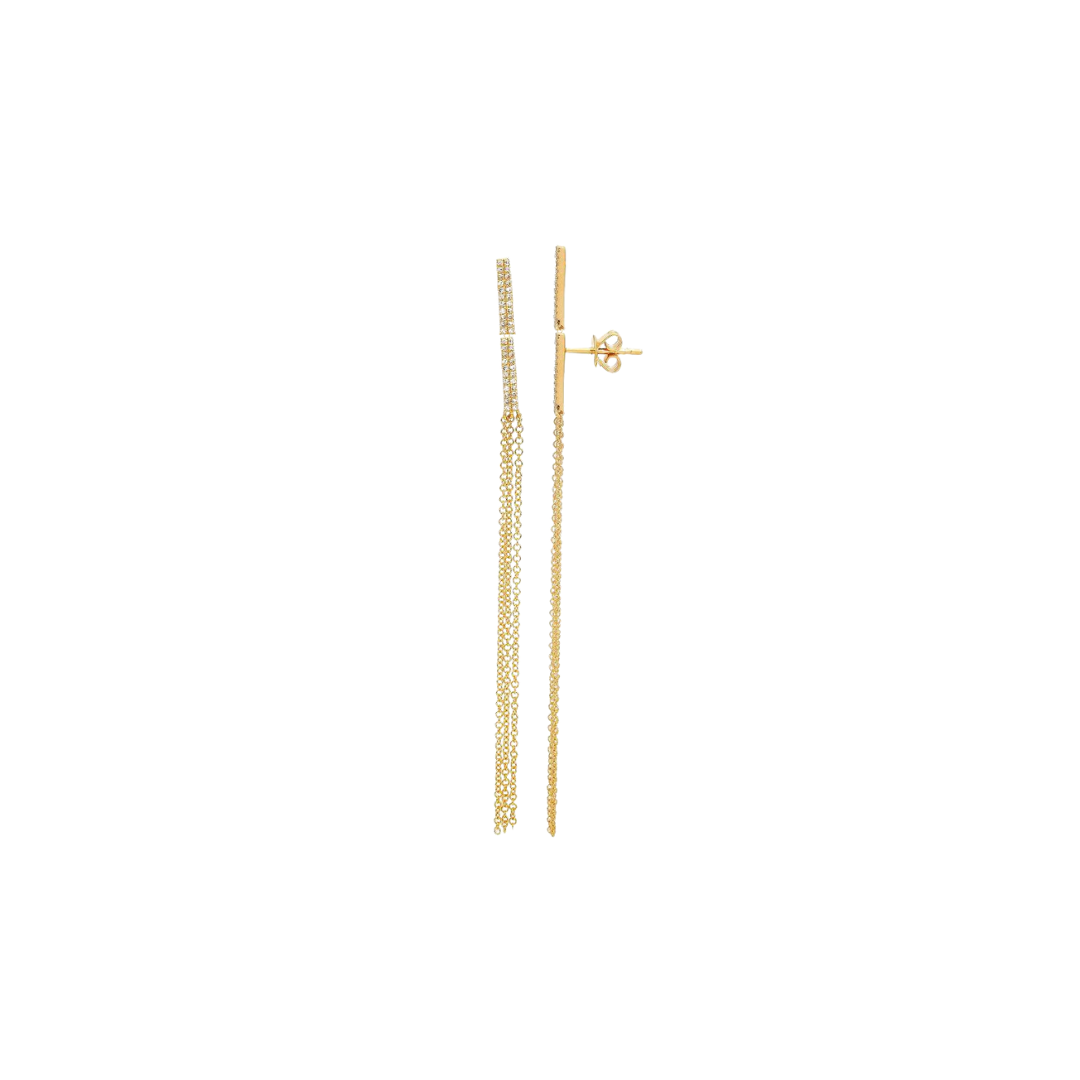 Diamond Fringe Drop Earrings – Henri Noël