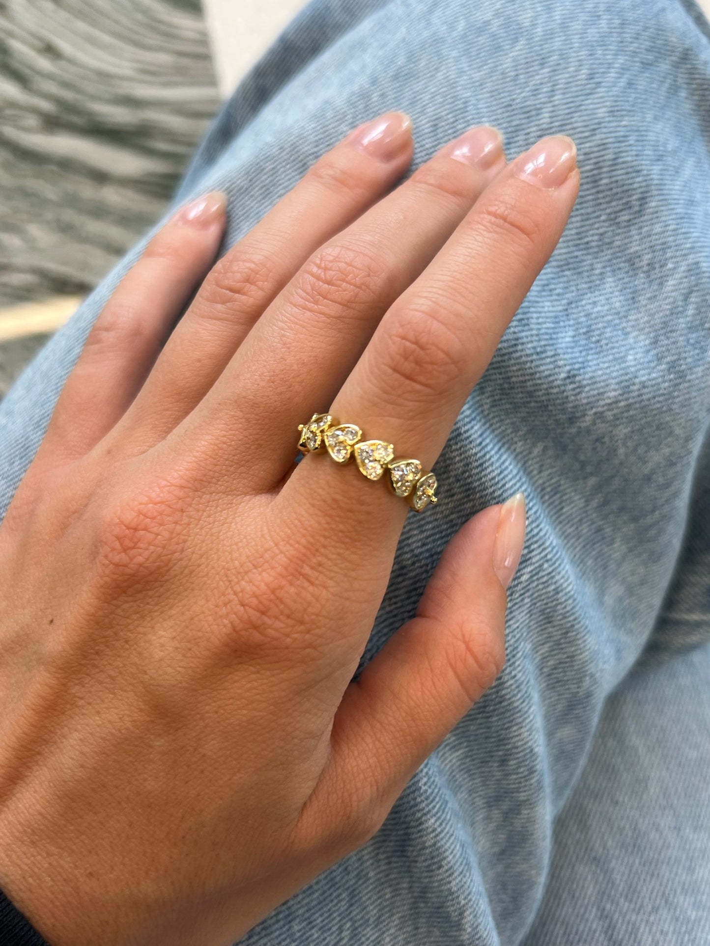 Estate Diamond Heart Eternity Ring – Henri Noël