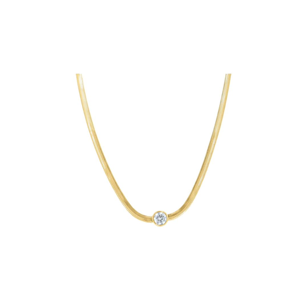 Diamond Herringbone Necklace – Henri Noël