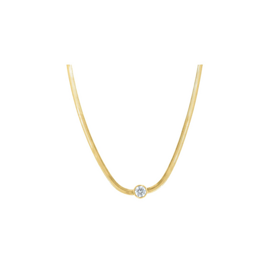 Diamond Herringbone Necklace – Henri Noël