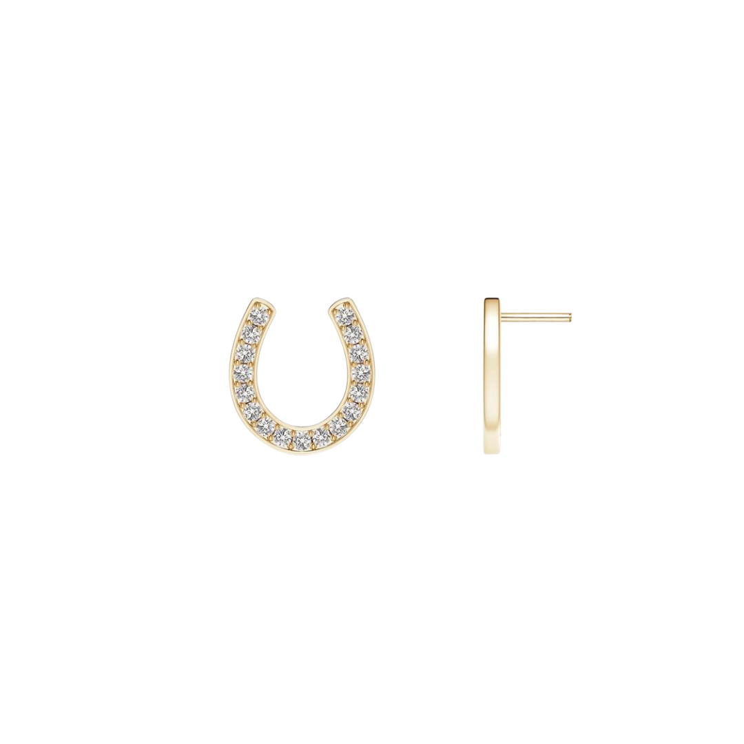 Diamond Horseshoe Studs – Henri Noël