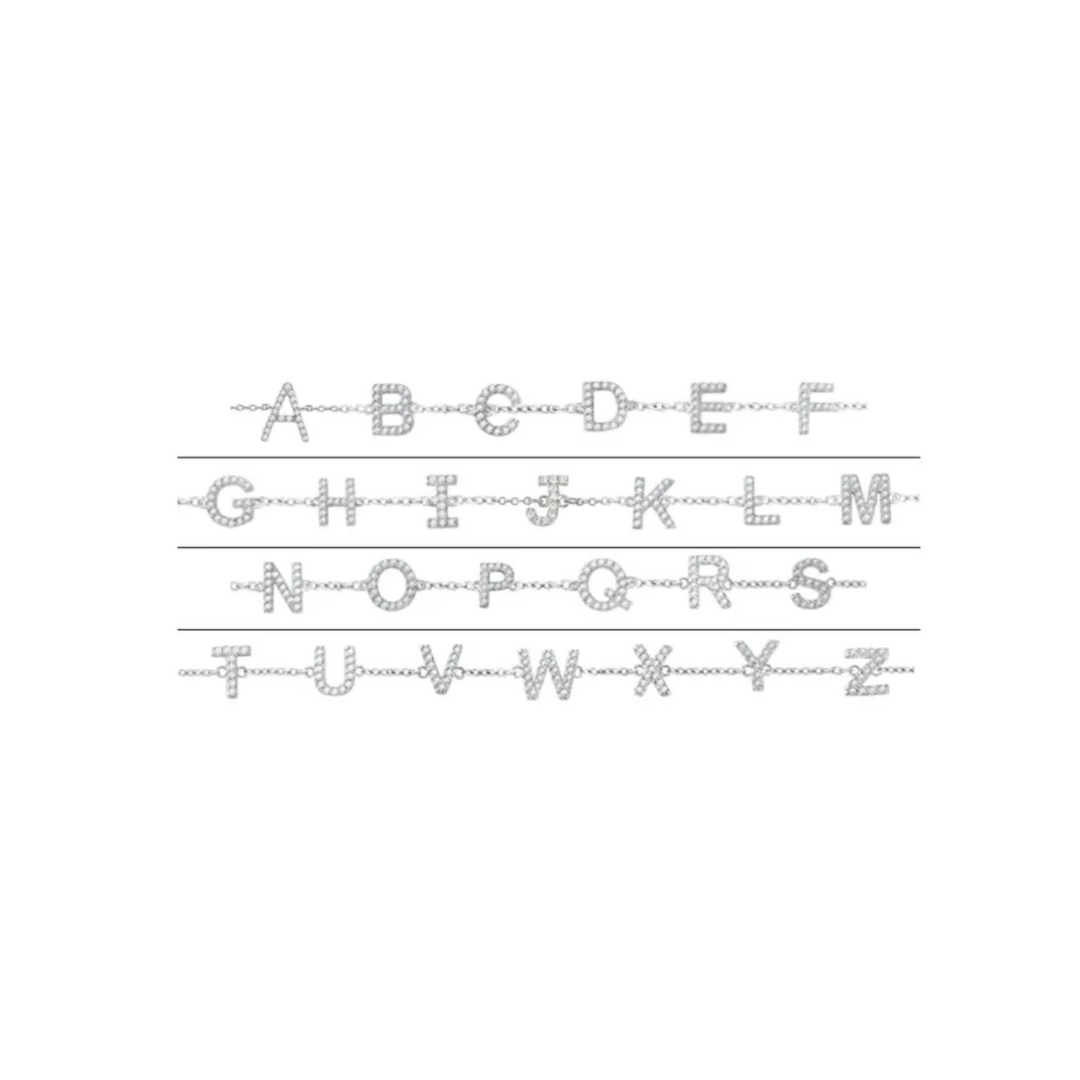 Diamond Initial Bracelet – Henri Noël