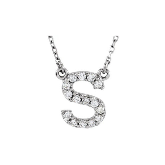 Diamond Initial Necklace – Henri Noël