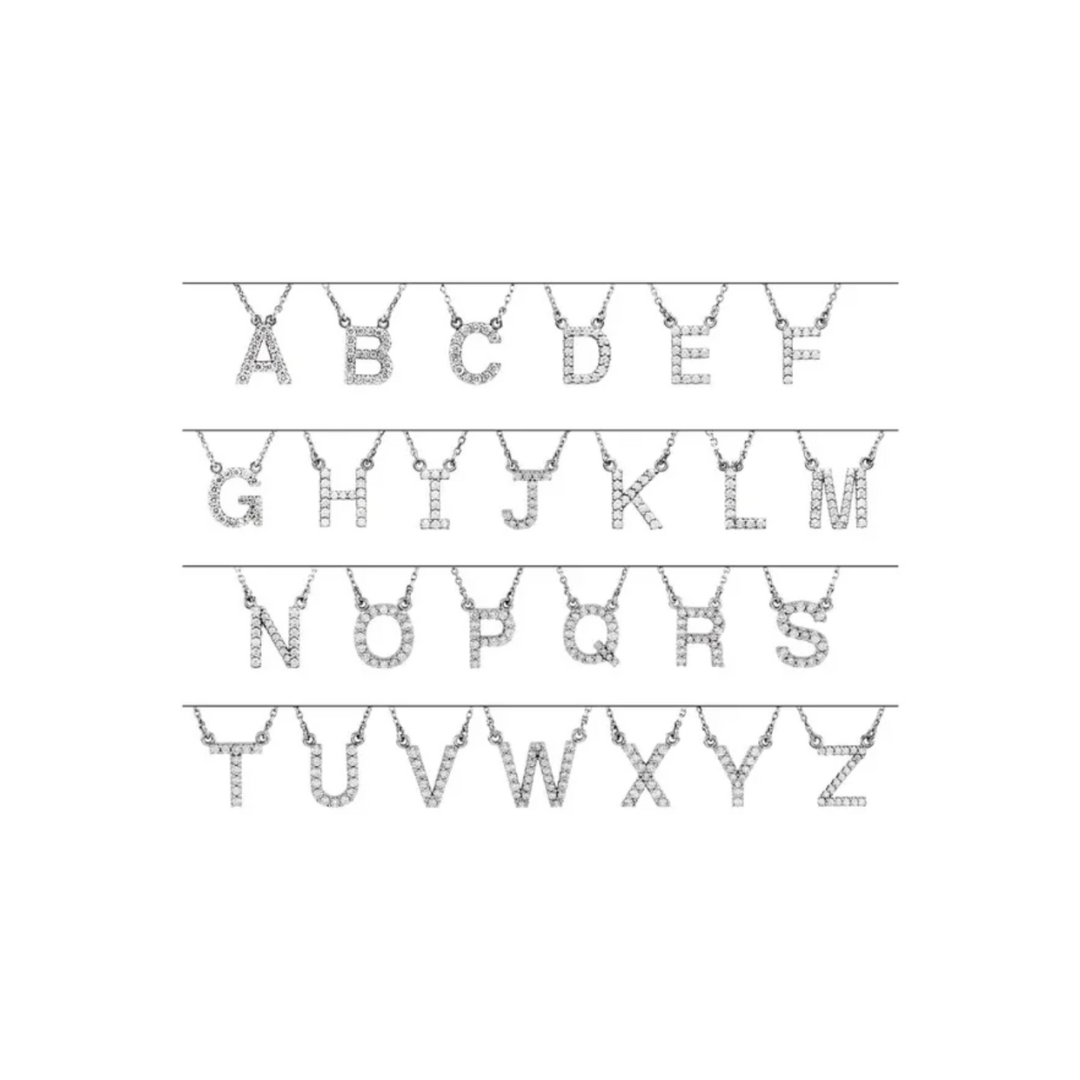 Diamond Initial Necklace – Henri Noël
