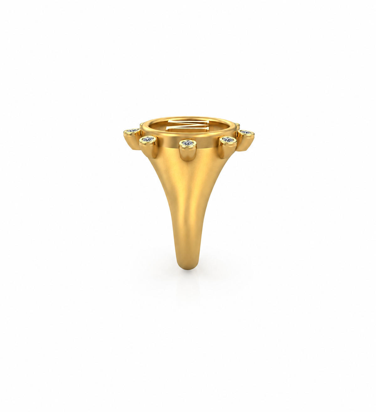 Diamond Initial Pinky Rings – Henri Noël