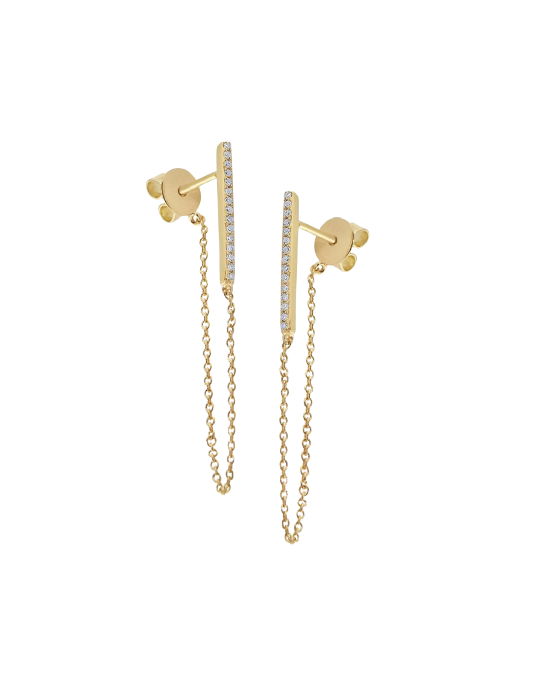 Diamond Line Chain Drops – Henri Noël