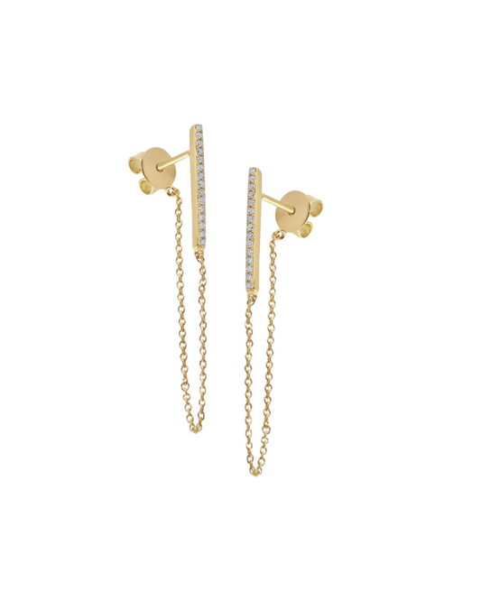 Diamond Line Chain Drops – Henri Noël