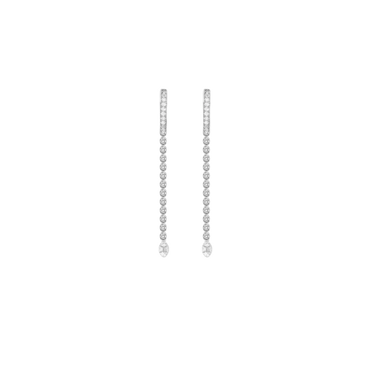 Diamond Line Drop Huggies – Henri Noël