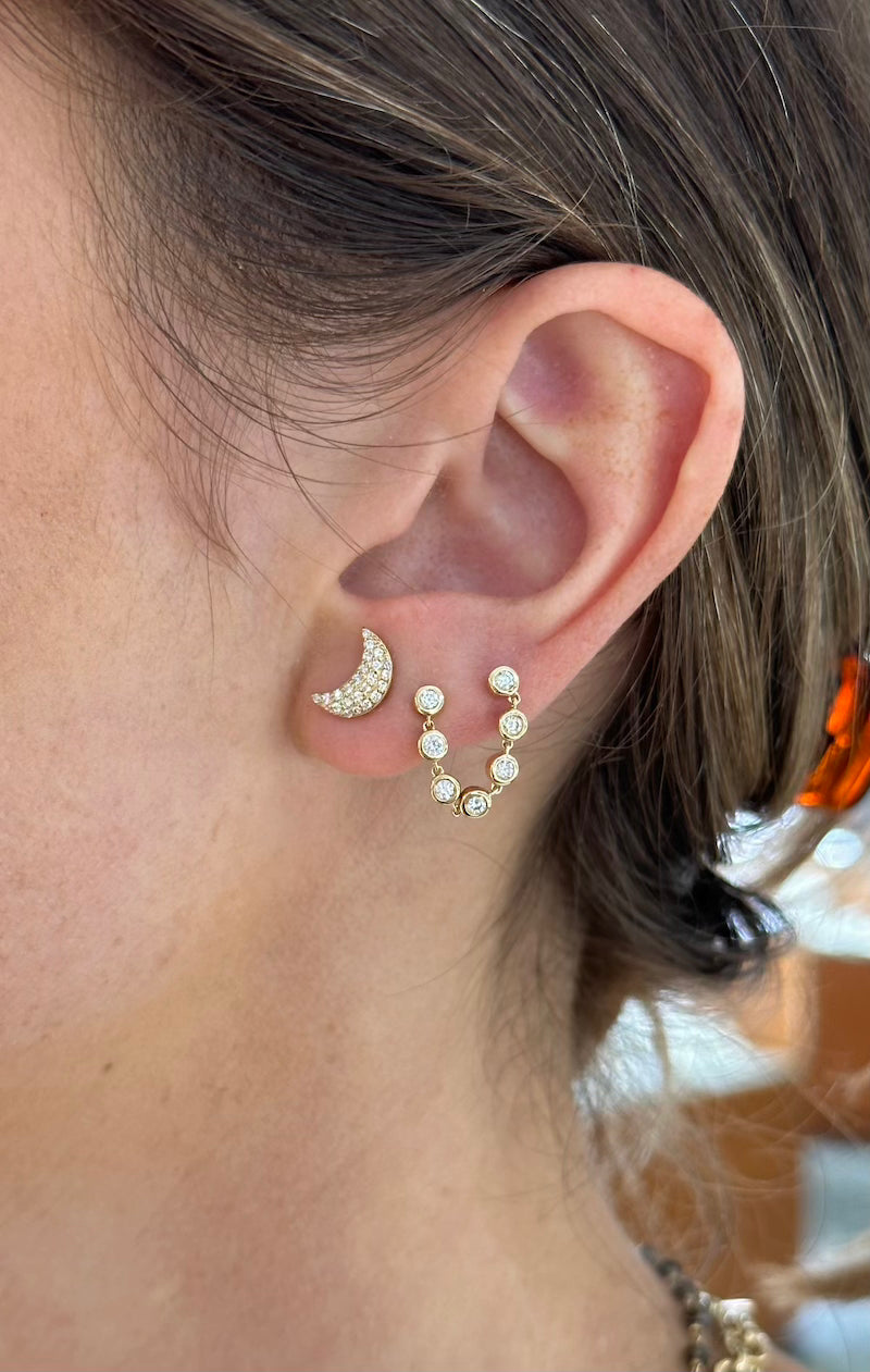 Diamond Moon Studs – Henri Noël