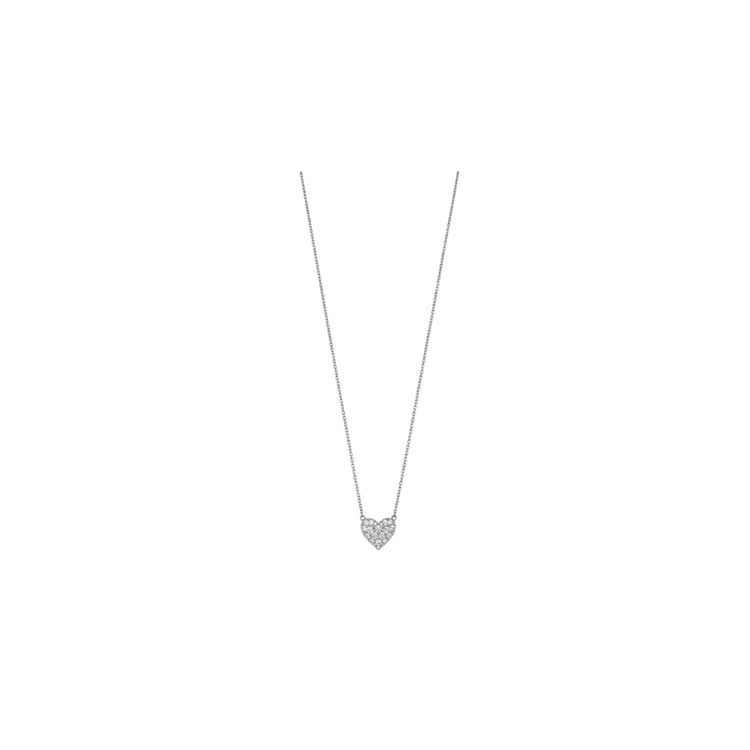 Estate Diamond Pavé Heart Necklace